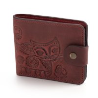 Гаманець малий "Котик", бордо
