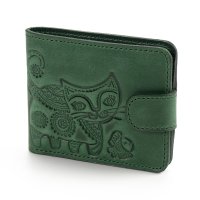 Гаманець малий "Котик", зелений