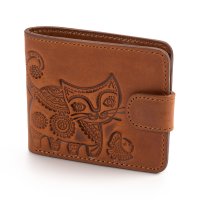 Гаманець малий "Котик", коньяк