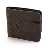 Гаманець малий "Котик", темно-коричневий