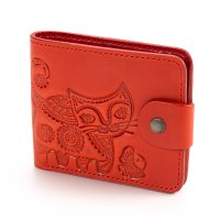 Гаманець малий "Котик", червоний