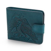 Гаманець малий "Пташки", бірюза