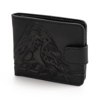 Гаманець малий "Пташки", чорний