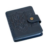 Візитниця "Тризуб - геометрія", темно-синій