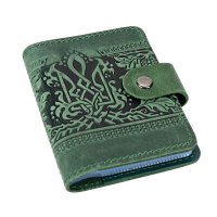 Візитниця "Тризуб - калина", зелений