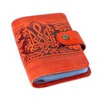 Візитниця "Тризуб - калина", червоний