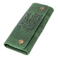 Ключниця "Тризуб - геометрія", зелений