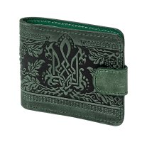Гаманець "Тризуб - калина", зелений