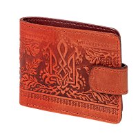 Гаманець "Тризуб - калина", червоний