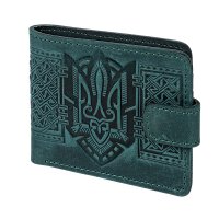 Гаманець "Тризуб - геометрія", бірюзовий