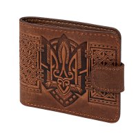 Гаманець "Тризуб - геометрія", коричневий