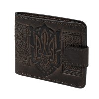 Гаманець "Тризуб - геометрія", темно-коричневий