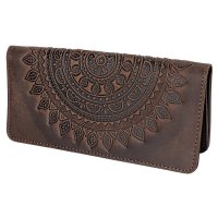 Гаманець довгий "Сонечко", темно-коричневий