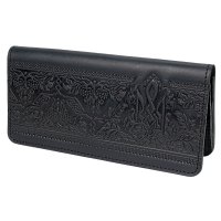 Гаманець довгий "Тризуб - калина", чорний