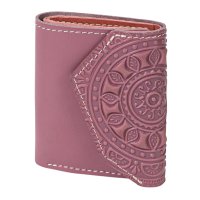 Гаманець шкіряний міні "Етно", ліловий