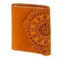 Гаманець шкіряний міні "Етно", помаранчевий