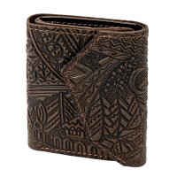 Гаманець шкіряний міні "Карпати", коричневий