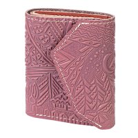 Гаманець шкіряний міні "Карпати", ліловий