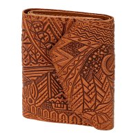 Гаманець шкіряний міні "Карпати", рудий