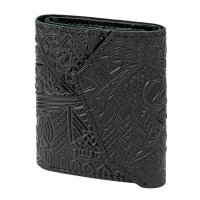 Гаманець шкіряний міні "Карпати", чорний