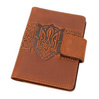 Обкладинка для документів "Тризуб", рудий