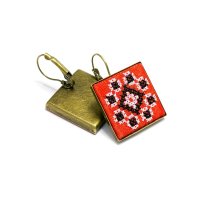 Вишиті сережки "Мавка"