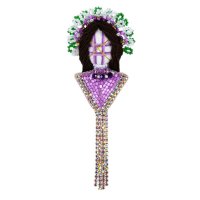 Брошка - мотанка "Фіолетова"