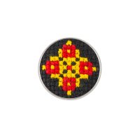 Вишита брошка – Орнамент 010