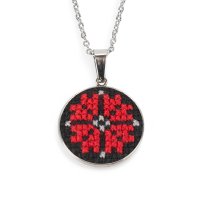 Вишитий кулон – Орнамент 007