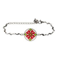 Вишитий браслет (2 см) – Орнамент 001