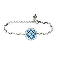 Вишитий браслет (2 см) – Орнамент 004