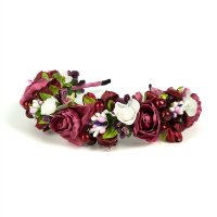 Обруч трирядний, темно-рожевий