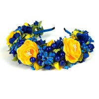 Обруч чотирирядний, синьо-жовтий