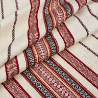 Скатертина вишита українська "Світязь" бордова (200 х 140)