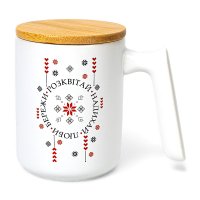 Чашка Мотанка з бамбуковою кришкою, 370 мл