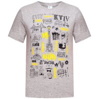 Футболка чоловіча Chalk Kyiv, сіра S