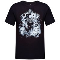 Футболка чоловіча Козак з вовками, чорна S