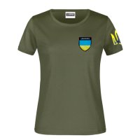 Футболка женская Ukraine Тризуб Glory (оливковая) S