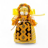 Лялька Мотанка "Квіточка" жовта 16 см