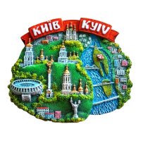 Магнит - Карта Киева (красная лента)