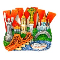 Магніт - Панорама міста з Дніпра (червоні літери)