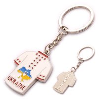 Брелок металевий - Вишиванка (червона)