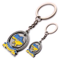 Брелок-відкривачка металевий - Карта України (темне срібло)