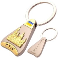 Брелок металевий – Києво-Печерська Лавра (крапля із золотом)