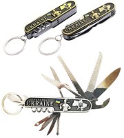 Брелок металевий – Мультитул 11 в 1 (золото)