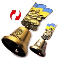 Дзвіночок Козак Мамай з прапором (золото)