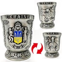 Козак та герб (срібло). Рюмка (на підставці) 48х58мм. Металева
