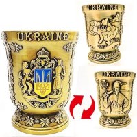 Козак та герб (золото). Рюмка (на підставці) 48х58мм. Металева