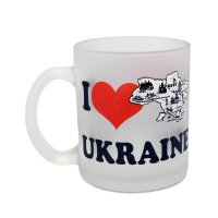 Чашка Я люблю Україну. матова, 300 мл