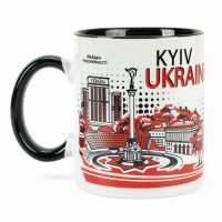 Горнятко Колаж (поп-арт, червоний) 340 мл